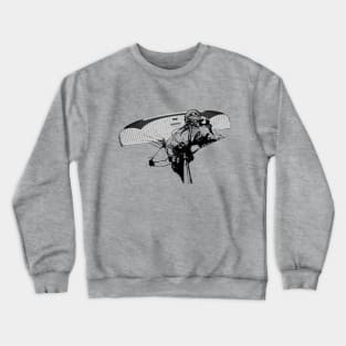 Flying paragliding tandem experiencing freedom Crewneck Sweatshirt